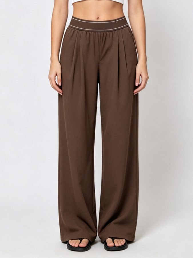 Cross-Border Exclusive Supply Of Casual Yoga Pants For Women High-Waisted Straight-Leg Lightweight Slimming Loose-Fitting Quick-Dry Spring Summer Long Pants