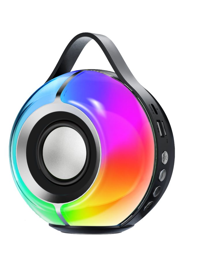 KP-822 Best-selling Wireless Bluetooth Speaker Featuring A Portable Handle Vibrant RGB Lighting And Long Battery Life Factory Stock Available For Outdoor Use