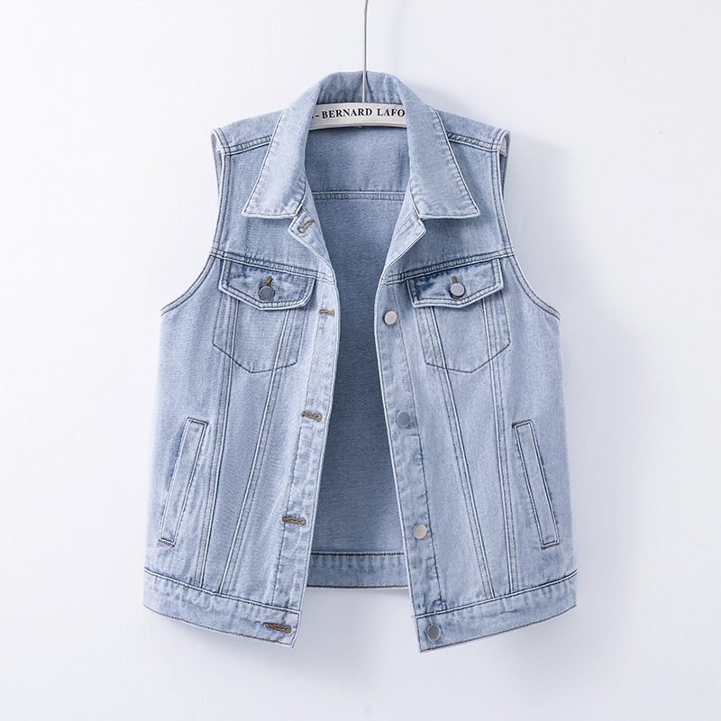 New Loose-fitting Waistcoat Denim Coat Women's Sleeveless Waistcoat Top