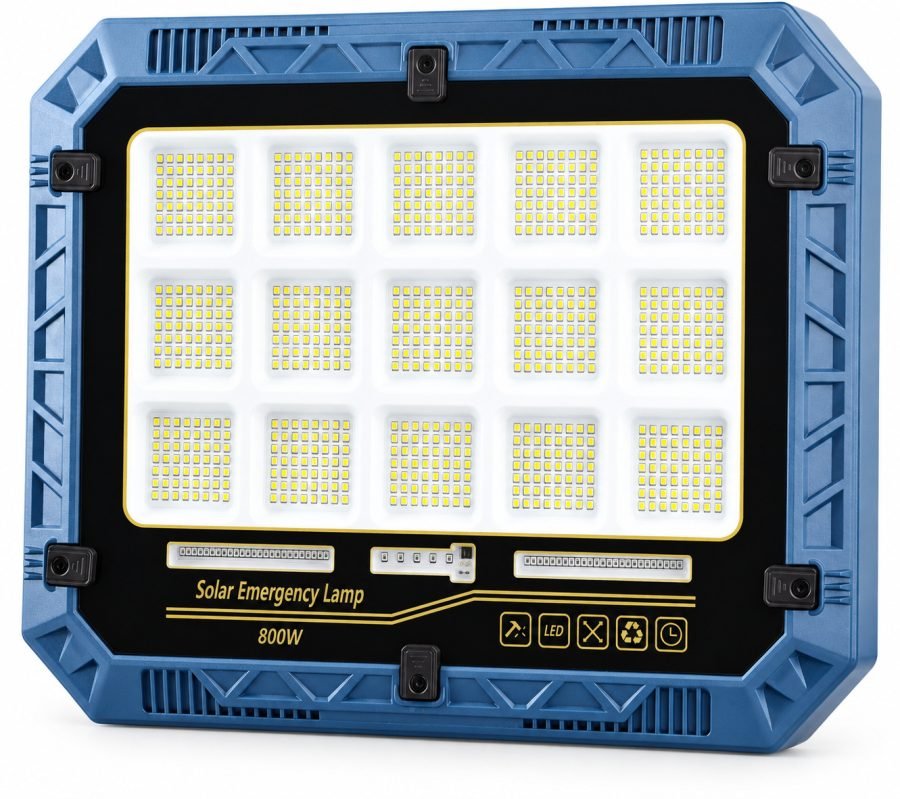 Solar Powered Rechargeable Battery Display 18650 W8113 5 LED Safety Light OEM Lighting Factory Outdoor