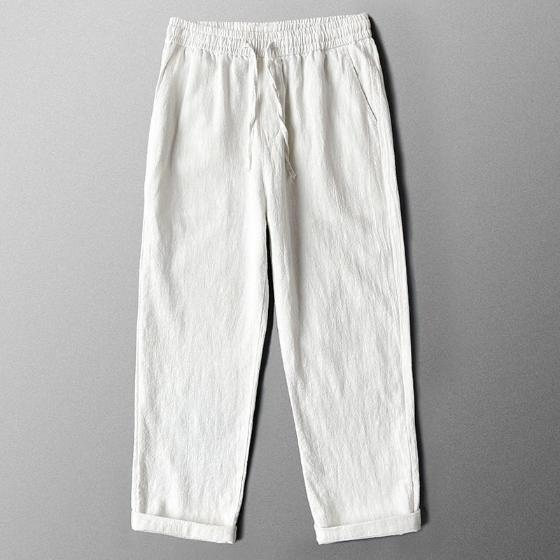 High-end Pure Asian Men's Four Seasons Fleece-lined Lycra Pants