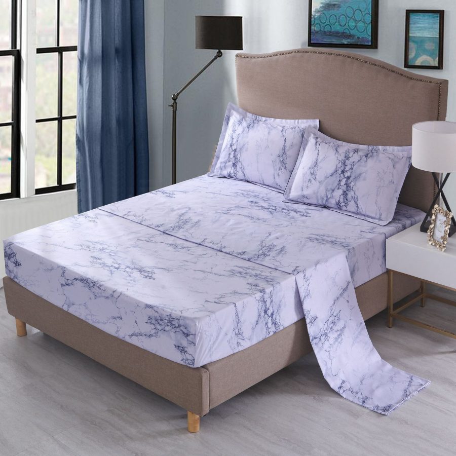 Stone Pattern Fitted Sheet Four-piece Set