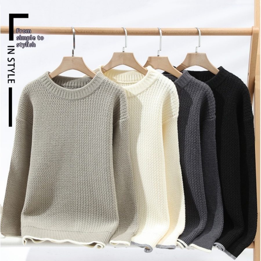 Knitwear Autumn And Winter Round Neck Casual Trend Men's Sweater