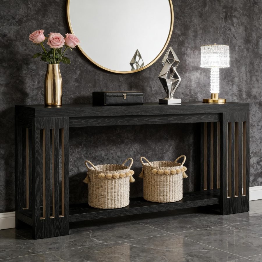 Console Table, 2-Tier Side Table,Sofa Table