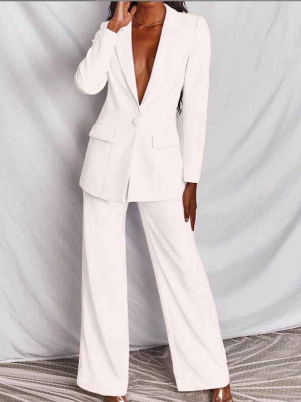 2025 Cross-Border Spring & Fall New European And American Fashion Lapel Slim Cardigan Elegant Suit Jacket Women's Suit