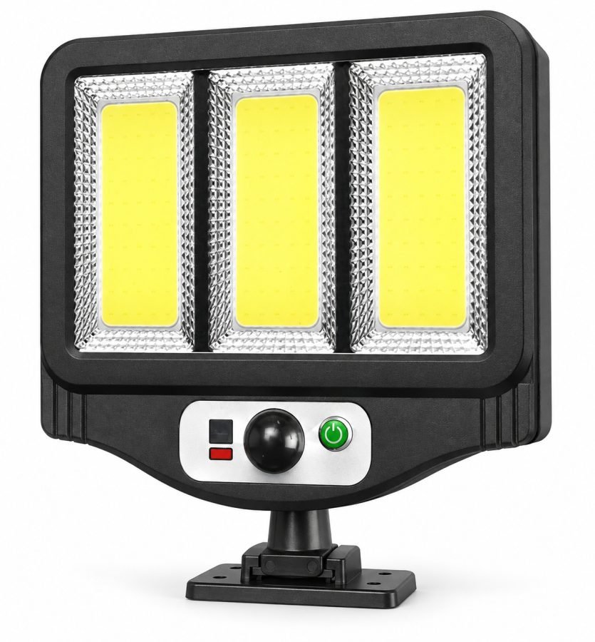 Solar Powered Rechargeable Motion Sensor COB LED Work Light 1500mAh For Auto W781 3 Battery