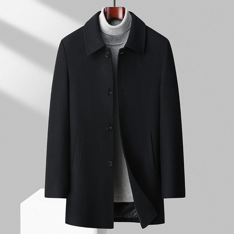 Men's Wool Reversible Woolen Coat Men's