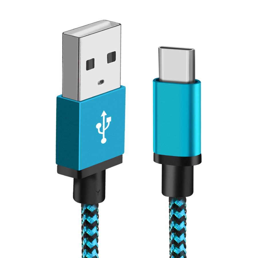 Snake Pattern Nylon Circular Braided Data Cable