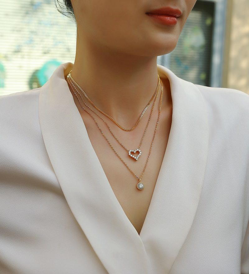 0.5 Carat Luxury Fashion Minimalist Trend Jewelry Silver Pendant Necklace With Top-quality Morganite, S925 Silver Electroplated With Gold