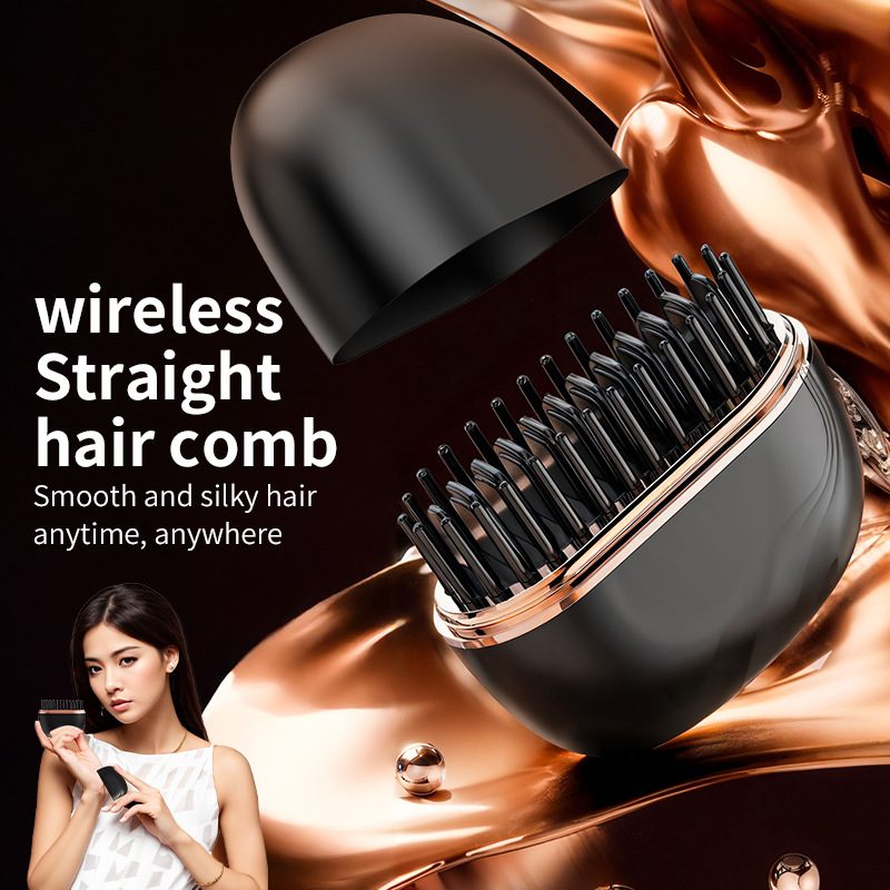 Mini Hair Straightening Comb Wireless Charging Portable Multifunctional Hair Care Not Hurt Hair Styling Comb Hair Straightener