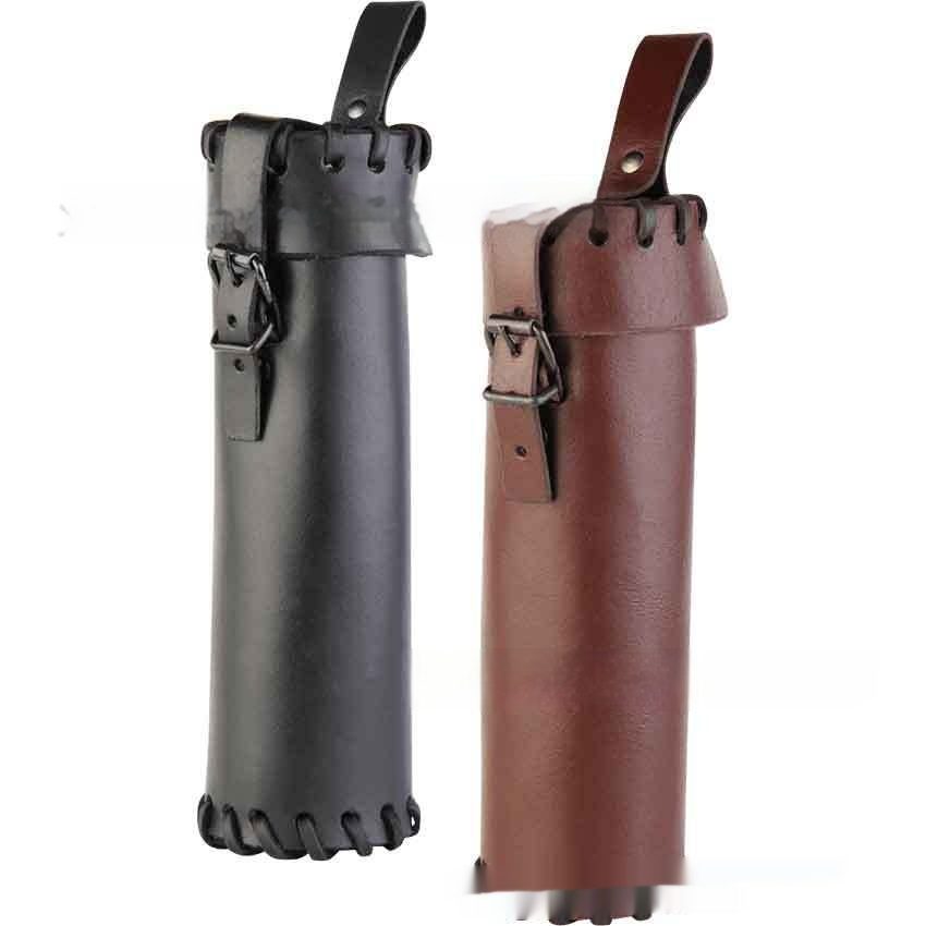 Red Wine Bag Belt Buckle Wine Bottle Bag Leather Waist Quiver Mini Quiver