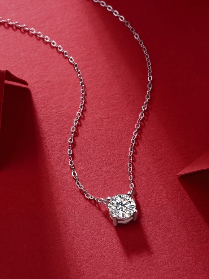 My Heart Will Last Forever - Affordable Diamond Jewelry Necklace Pendant Set With 1-carat And 2-carat Moissan Diamonds, S925 Sterling Silver And Platinum Plating. --Prohibit TikTok Sales