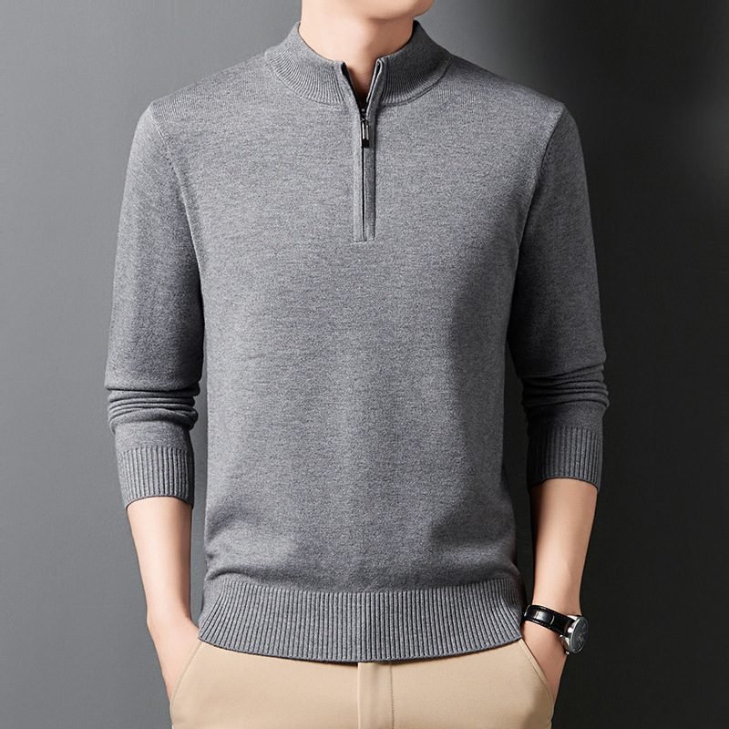 Fashion Men's Knitting Sweater Business Base Wool