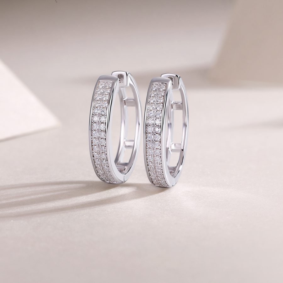 1Firefly Light - Moissanite S925 Sterling Silver Earrings With Platinum-plated Stud Earrings, Fashionable, Trendy And Affordable Diamond Jewelry Prohibit Tk Sales