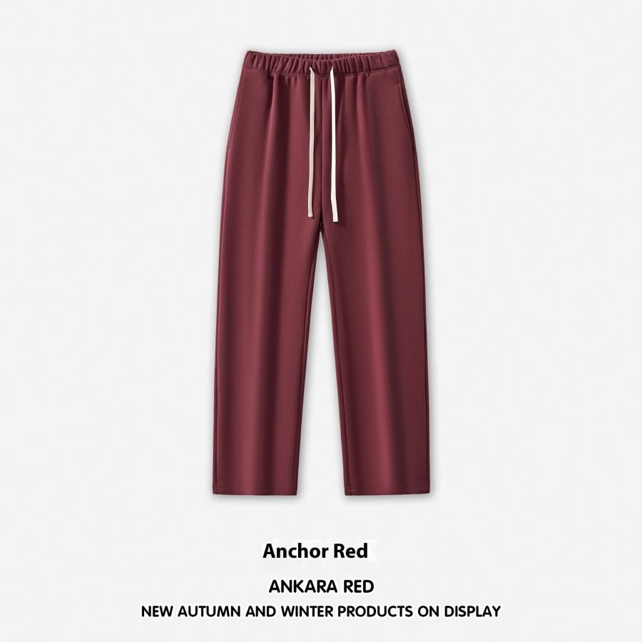 Men's Wide Leg Straight Dopamine Solid Color Sweatpants