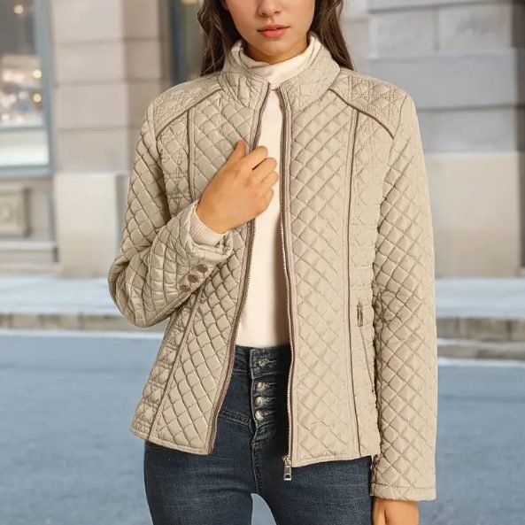 Women's Autumn And Winter Warm Lightweight Jacket With Pockets