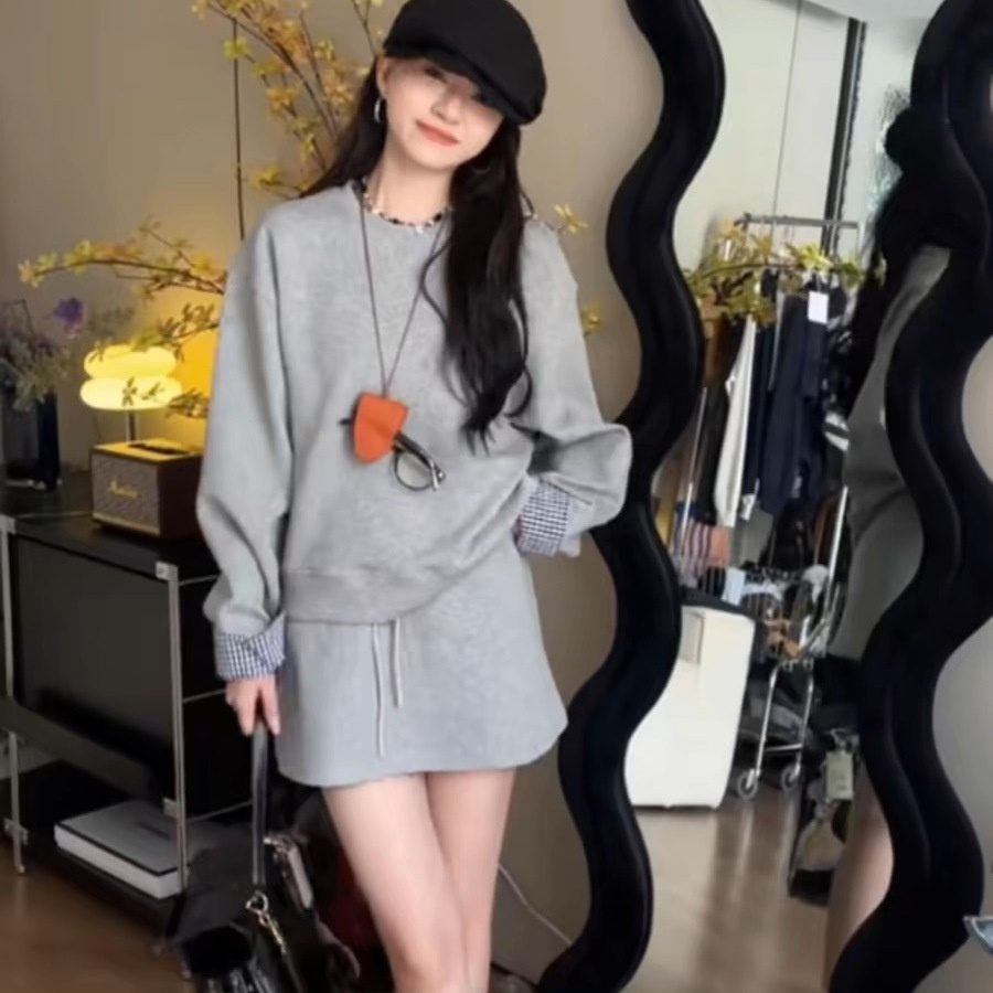 Fashion Sports Sweater Skirt Two-piece Set