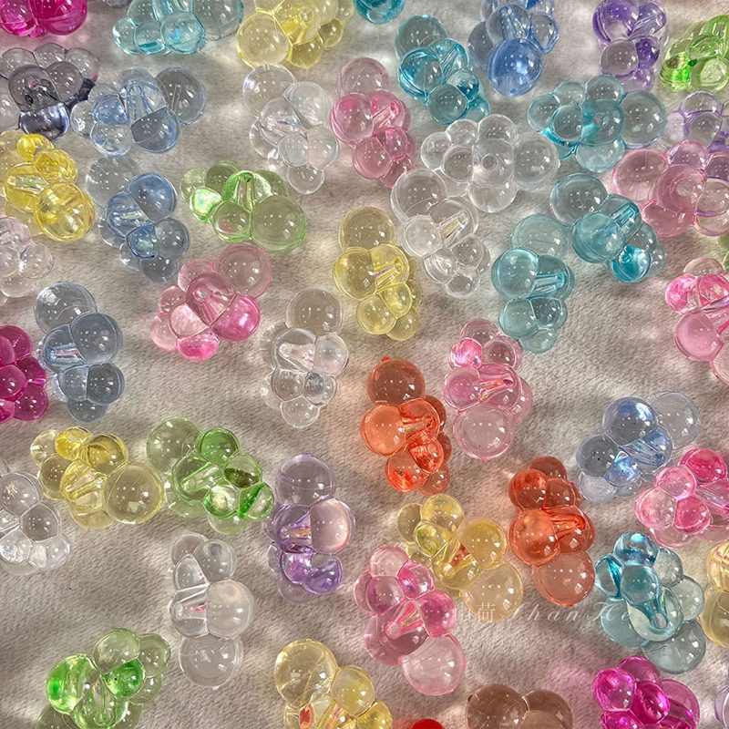 Translucent Acrylic Cloud Beads, Bubble Cloud Charms With Vertical Hole For DIY Jewelry Making, Bracelets, Necklaces & Keychains, Mixed Pastel & Bright Colors