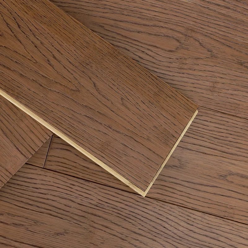 JEEDESON 40.15 Inches Long X 5.11 Inches Wide X 0.6 Inches Thick Walnut-colored Prefinished Solid Bamboo Flooring, Tongue And Groove Connection, 20 Sq Ft Per Box,14 Pieces