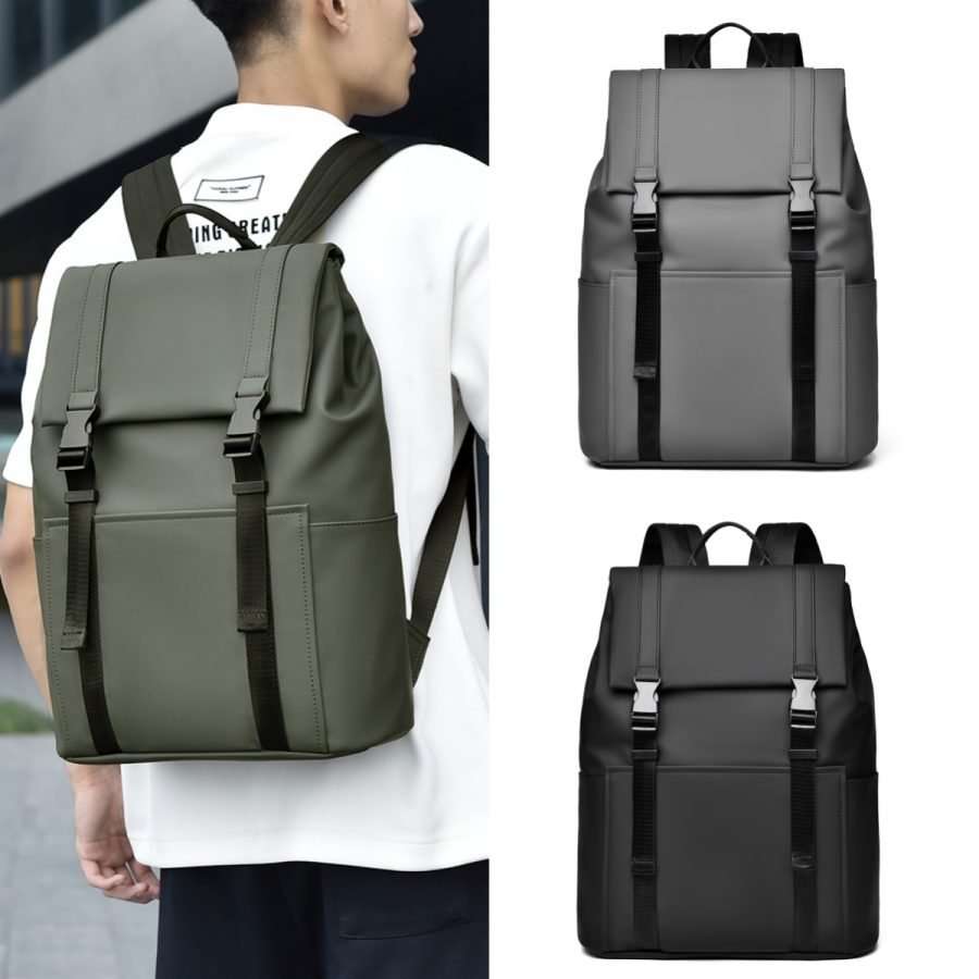 Men's Stylish Backpack With Side Pockets, Great For College And Outdoor Activities, Sturdy & Roomy