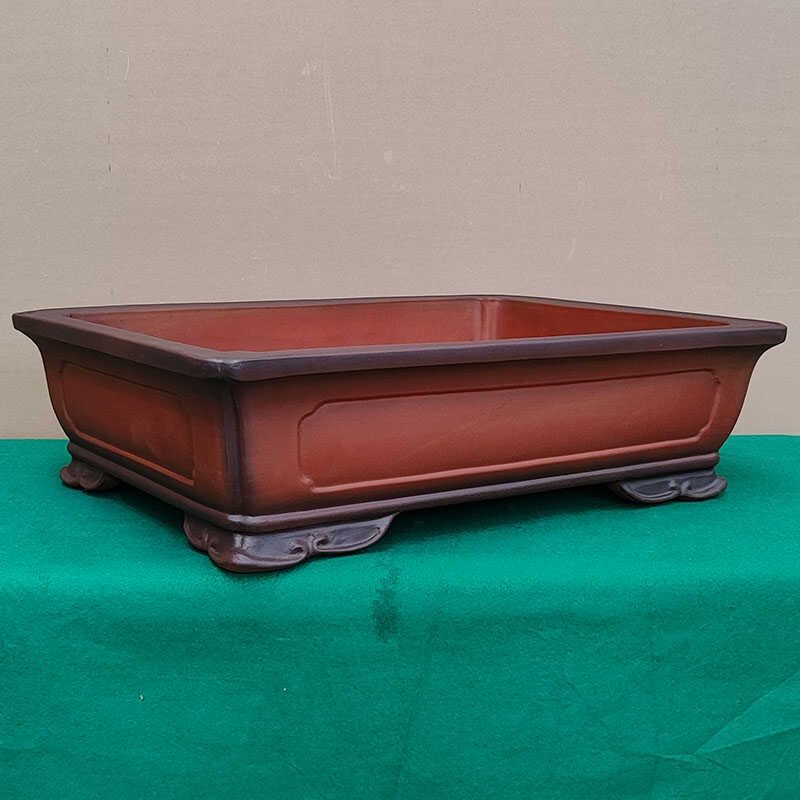 Antique Colored Rectangular Bonsai Pot With Angled Edges Antique Garden Bonsai Pot