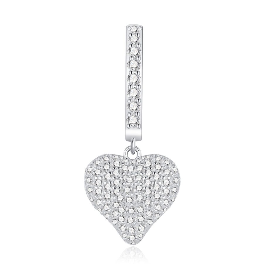 A Luxurious And Fashionable Minimalist Jewelry Earring Set Featuring Top-quality Moissanite Stones, Made Of S925 Silver Electroplated With Platinum.