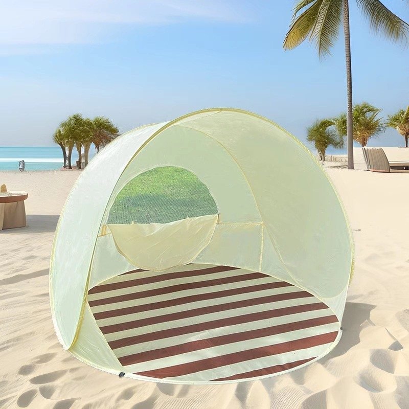 Beach Tent Outdoor Camping Sun Protection Simple Folding Tent Quick-Open Tent For Indoors Outdoors