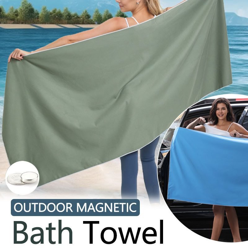 Quick-drying Microfiber Magnet Beach Towel Outdoor Multi-purpose Bath Towel