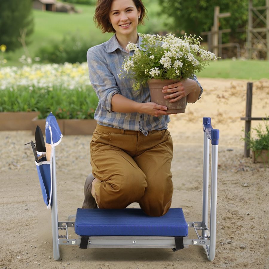 Garden Kneeler  EVA Pad 2 In 1 Folding Garden Kneeling Stool Heavy Duty