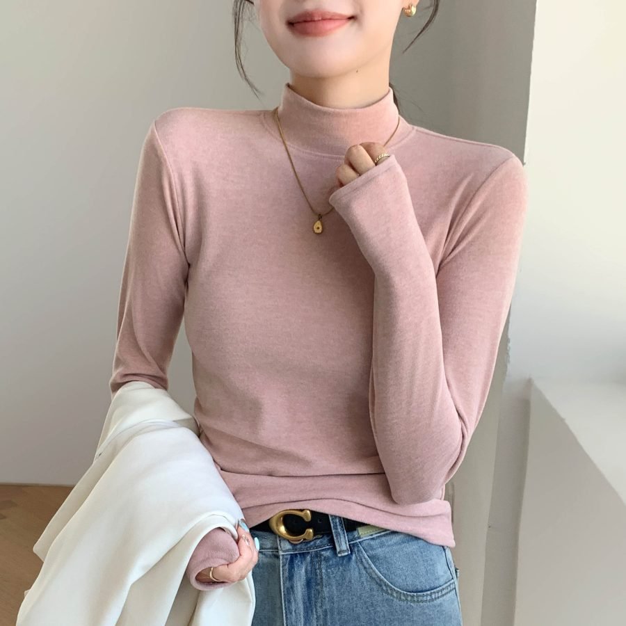 Half Turtleneck Bottoming Shirt Inner Wear Long Sleeve T-shirt Top