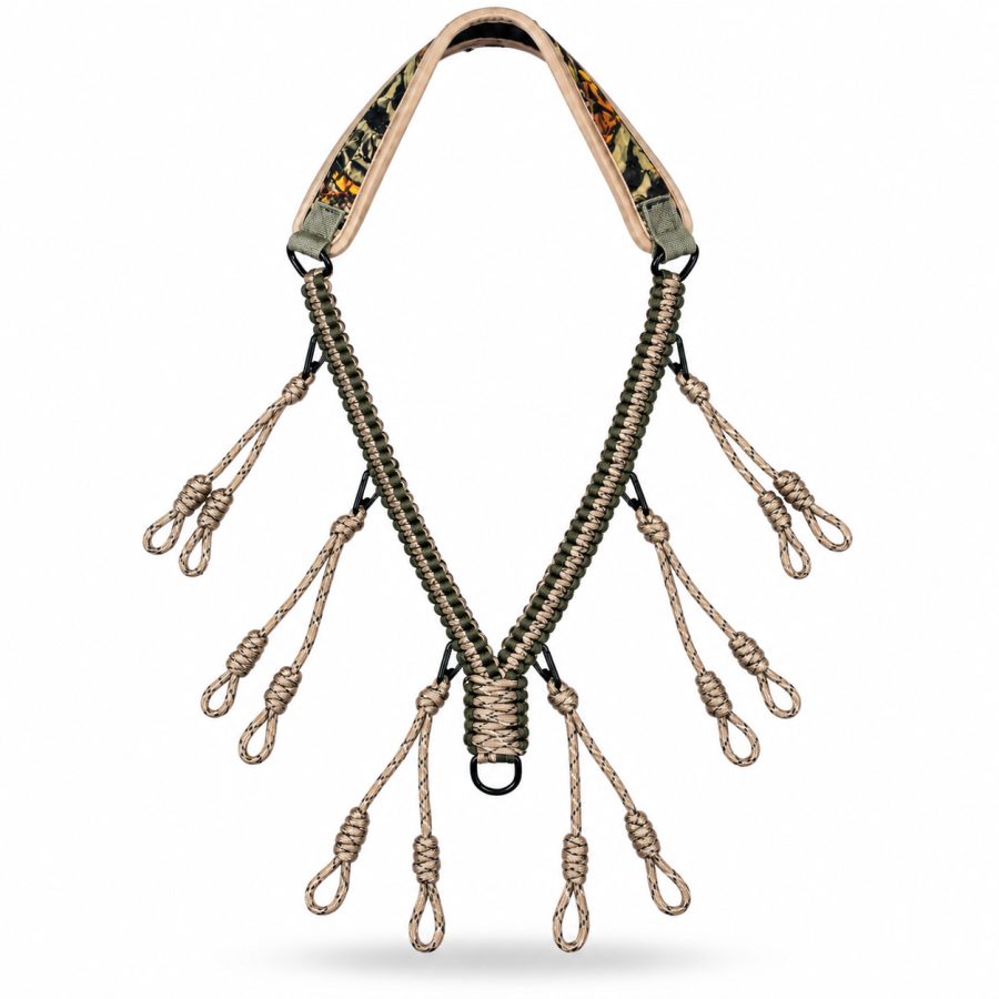 Hand Braided Nylon Duck Call Lanyard Drop Loops Durable Quick Release Lightweight High Pressure Waterfowl Hunting Call Holder