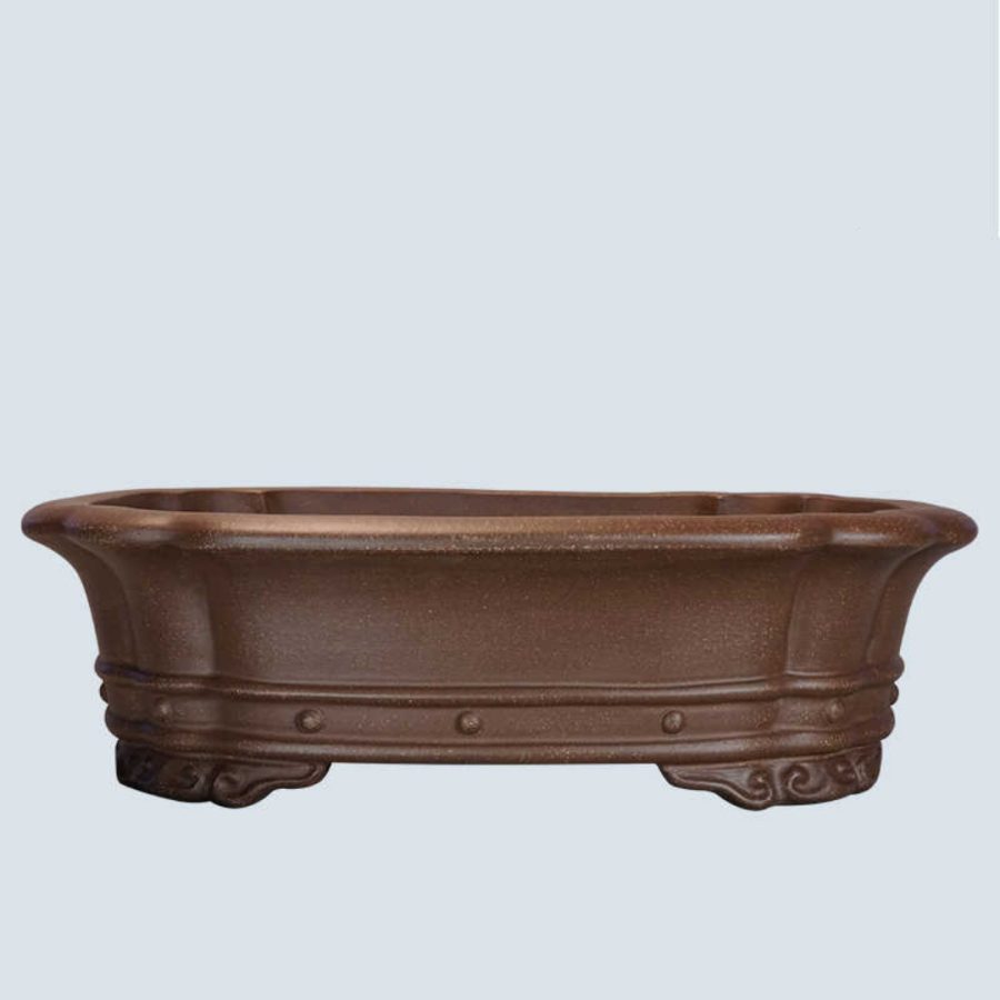 Purple Sand Handmade Plain Antique Rectangular Begonia Flower Pot