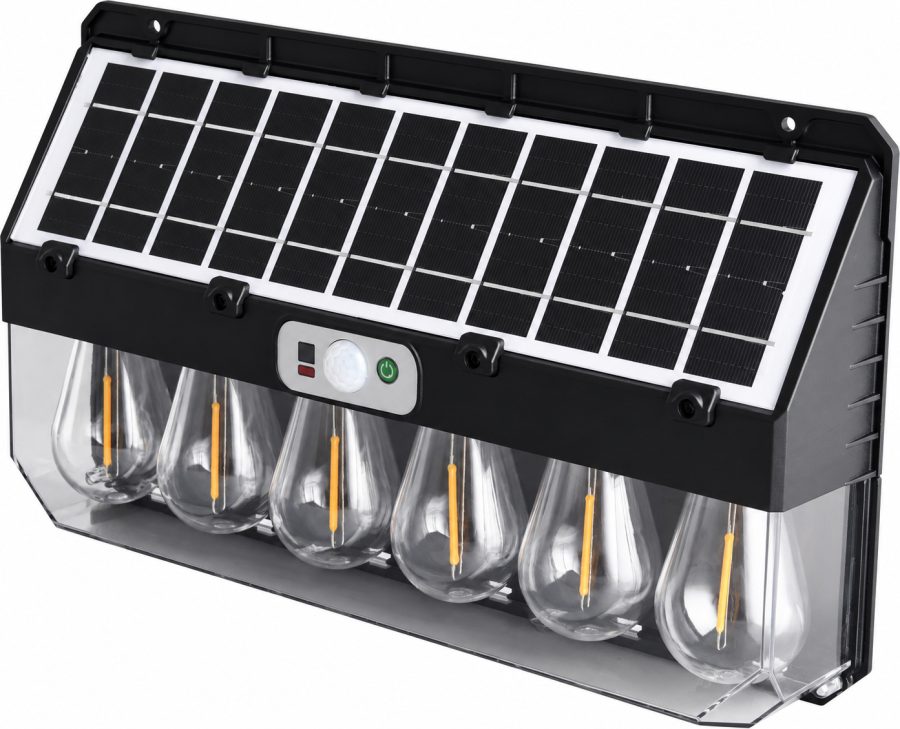Solar Powered Rechargeable Motion Sensor LED Work Light 4800mAh For Auto W7116 6 Remote Control