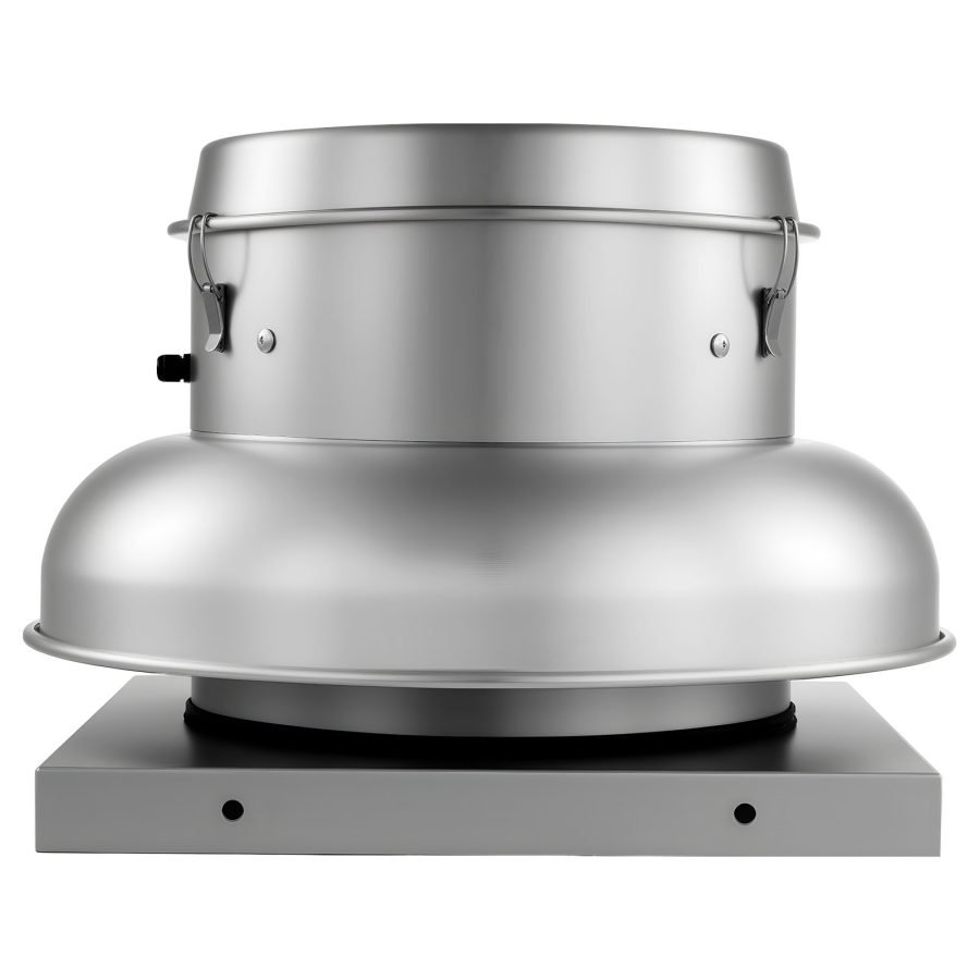 Roof Exhaust Fan, Attic Vent Fan With High-Power Motor, 21 Inch Fan Base Heavy-Duty Aluminum Alloy, Speed Control Adjustable Airflow 900 1500 CFM, Compact For Garage,Kitchen,Bathroom, Silver