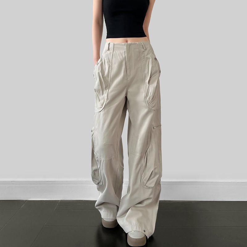 Overalls Pocket Jeans Women's Wide Leg Pants