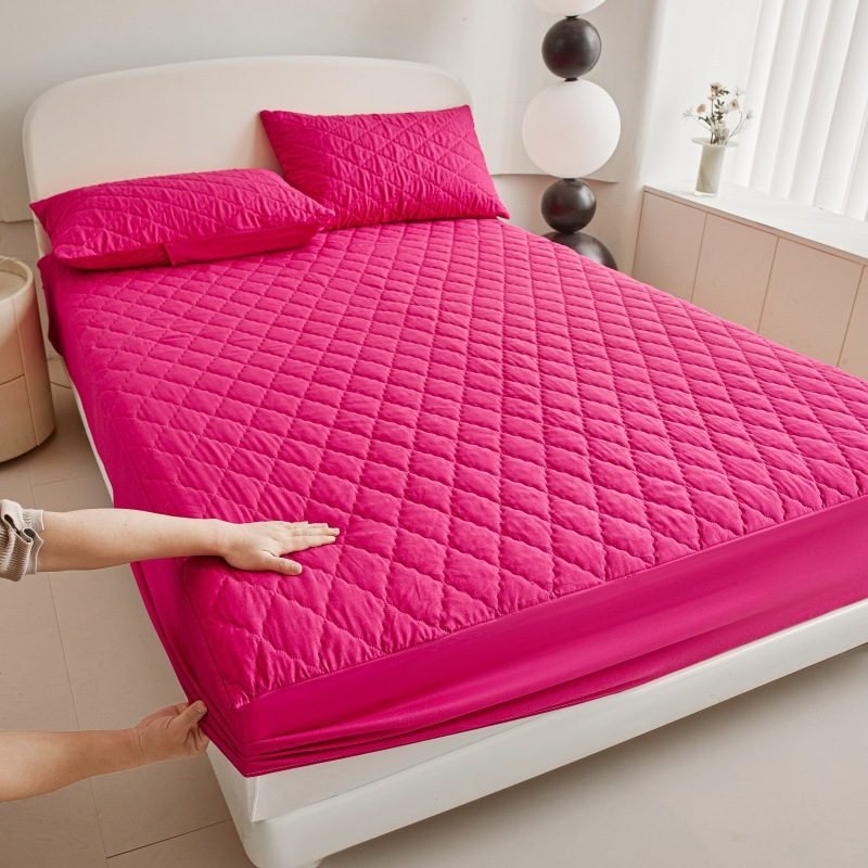 Diamond Lattice Quilted Waterproof Mattress Protector Three-piece Set