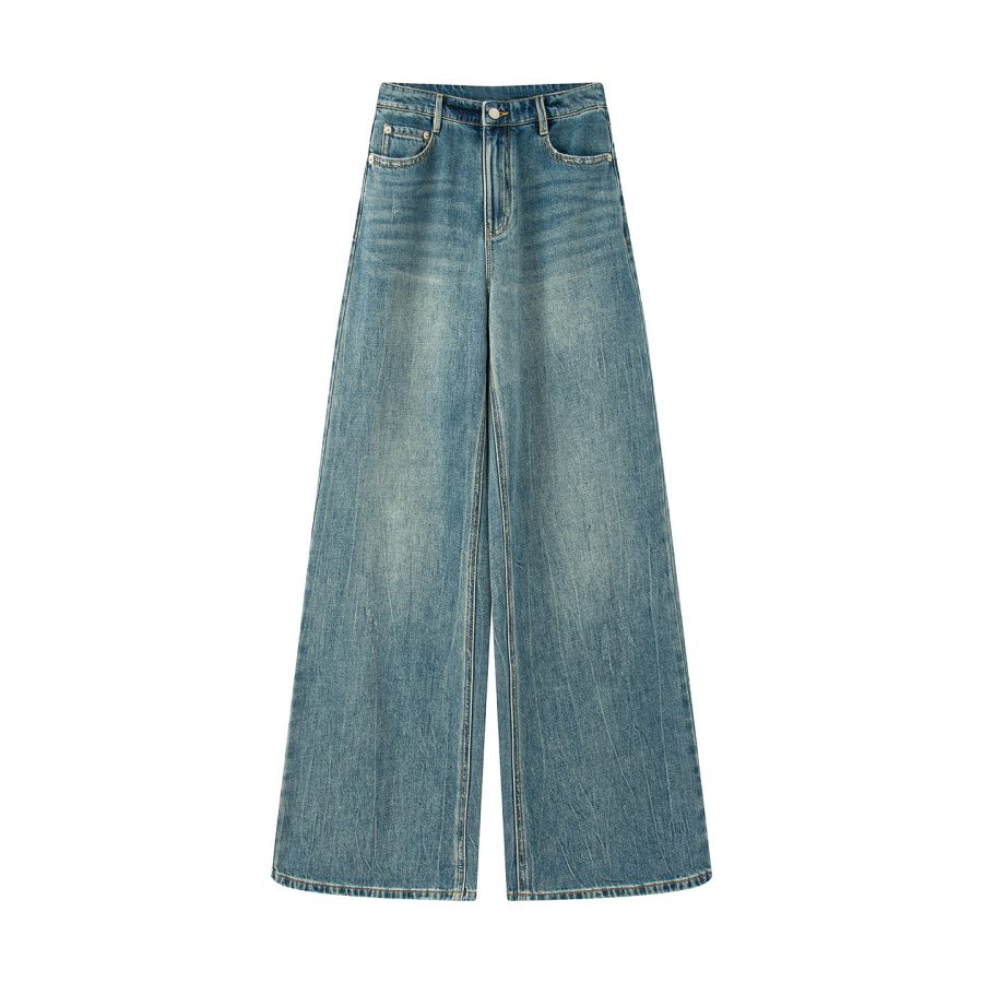 Early Autumn New High Waist Slimming Retro Straight Jeans Trousers For Women