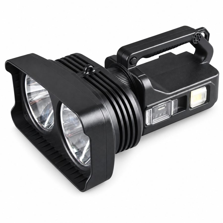 Rechargeable Battery Display Power Bank Function Type C LED Flashlight W5123 2000LM Portable Torch Light