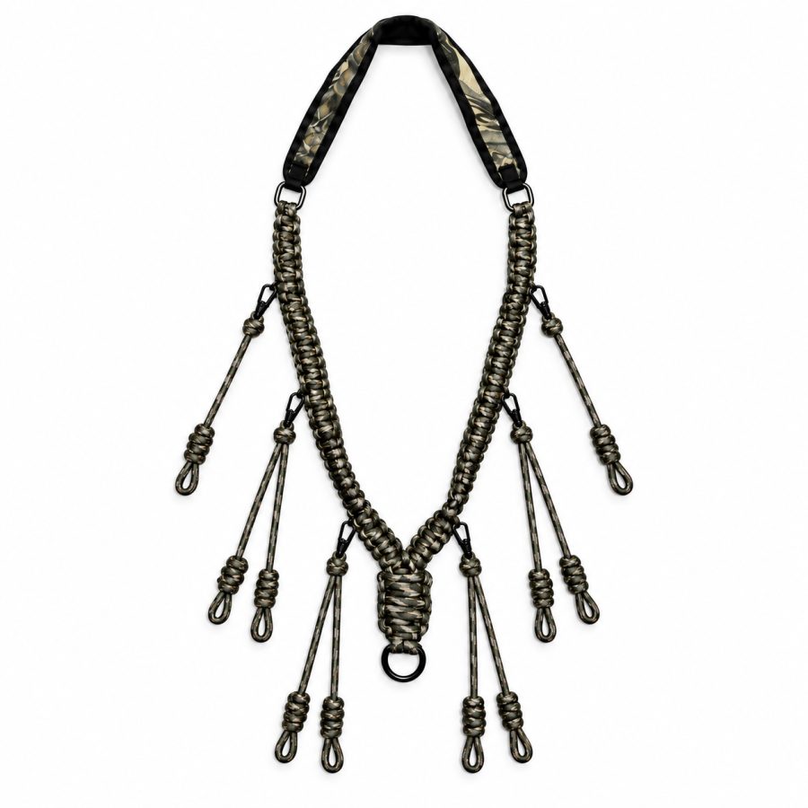 LINK High Camouflage Duck Call Lanyard Nylon Woven Goose 10 Removable Loops Duck Whistle MOLLE Durable Hunting Accessories