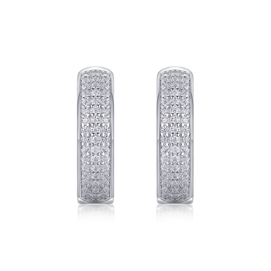 1Years - Fashionable Earrings And Stud Jewelry Set With Moissanite S925 Sterling Silver And Platinum-plated Diamonds Prohibit TikTok sales