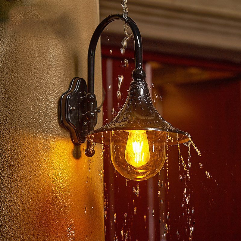 Outdoor Wall Lamp Horn Wall Lamp Outdoor Gate Lamp Stairs Pastoral Aluminum Balcony Exposed Table Lamp