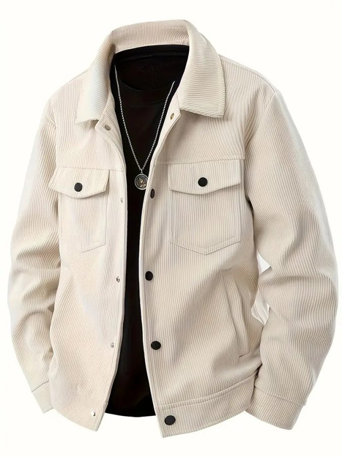 Spring And Autumn Striped High-End Jacket.Necklace And Inner Top Not Included.