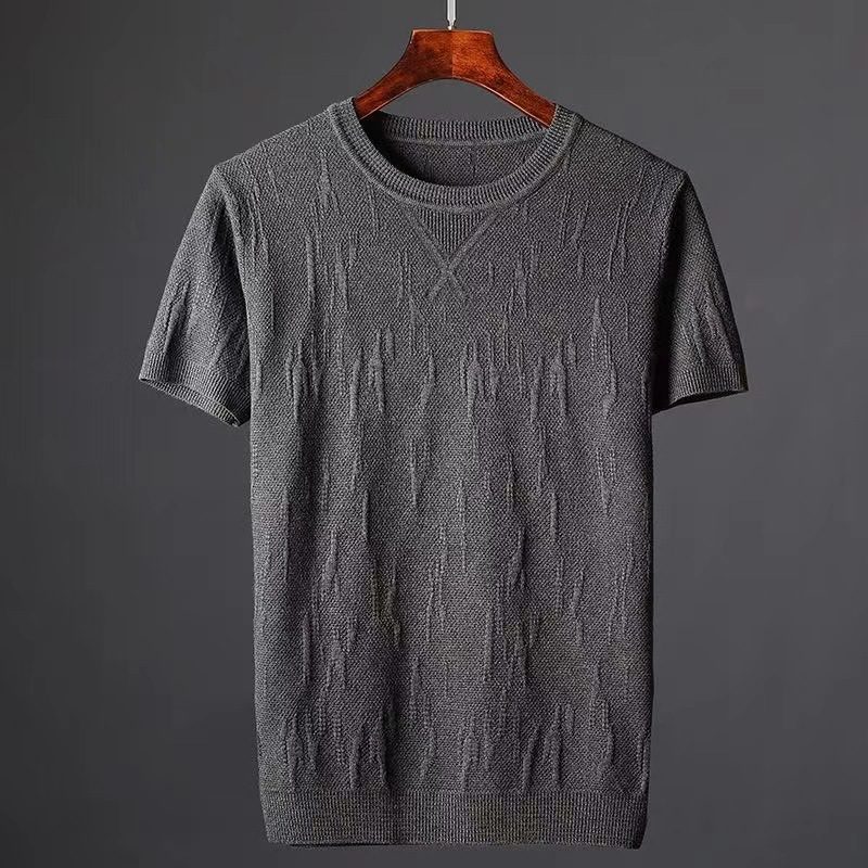 Bark Pattern Slim-fit Underwear Sweater Short Sleeve