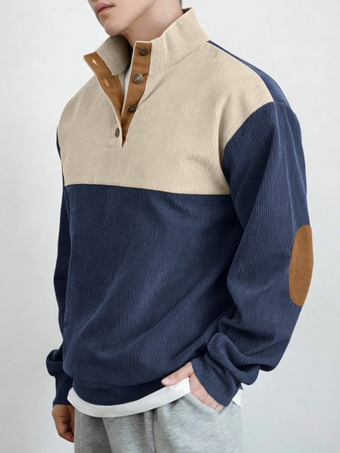 New Autumn Winter Men's Outdoor Jacket Amazon Corduroy Casual Stand Up Collar Long Sleeved Hoodie  In Stock On Amazon