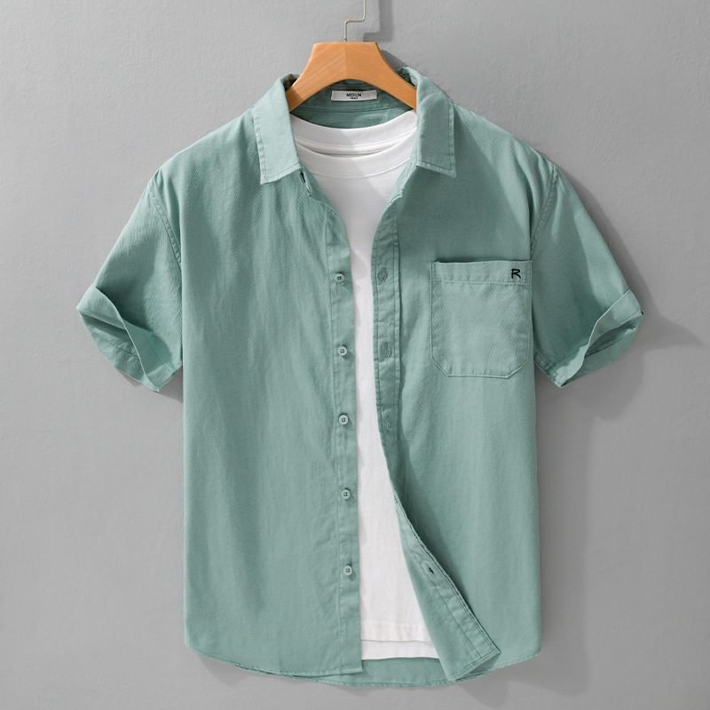 Summer Menswear Simple All-matching Short-sleeved Shirt
