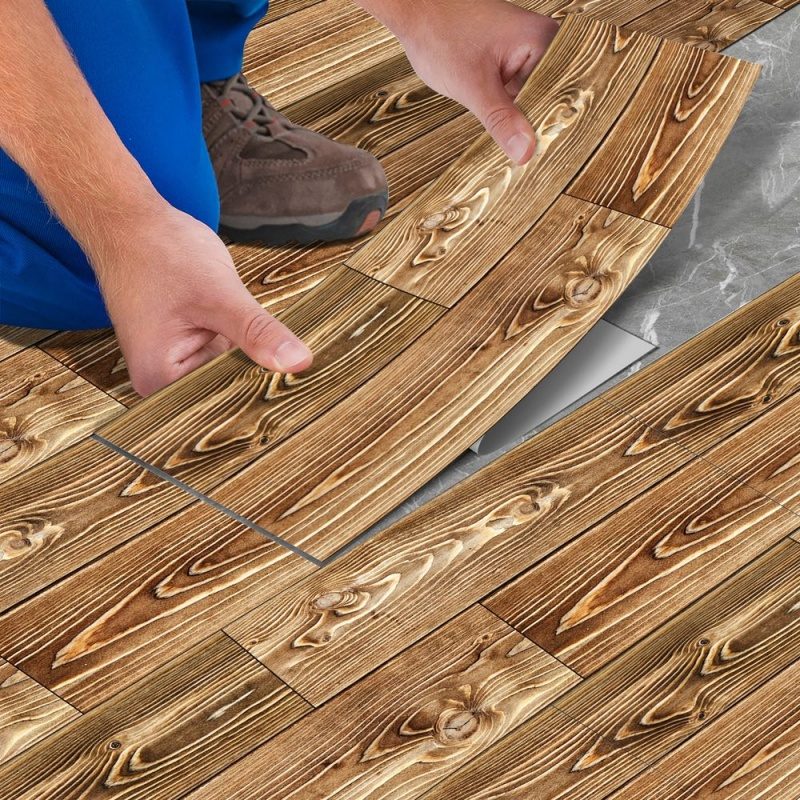 Wood Grain Peel And Stick Floor Stickers Non-Slip Self-Adhesive Floor Stickers