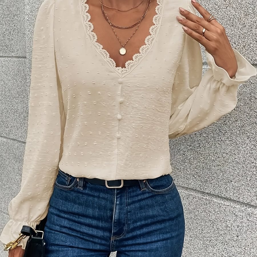 All-match Minimalist Long Sleeve Women's Shirt