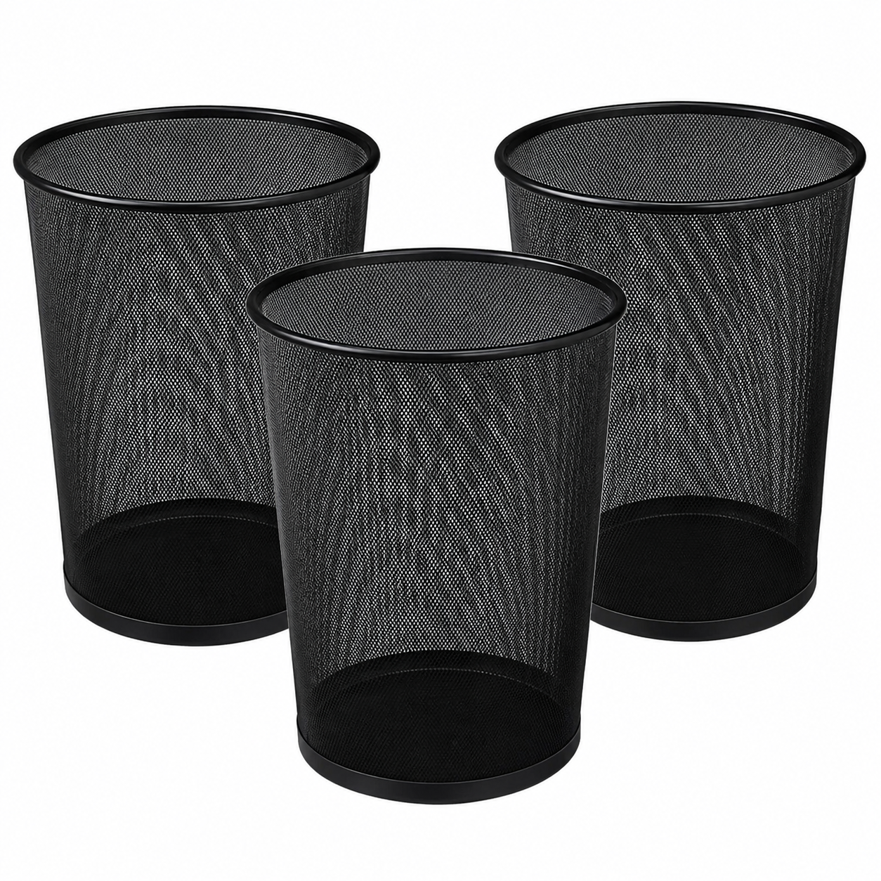 3pcs Mesh Iron Dust Waste Bin (metal)