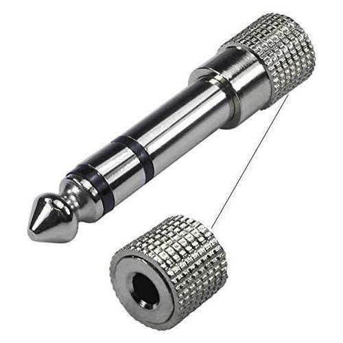 6.3 Mm Stereo Plug To 3.5 Mm Headphone Jac k Adaptor Jac k(silver)
