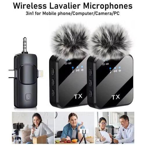 F15 2 In 1 DOUBLE NOISE CANCELLING WIRELESS MICROPHONE FOR IPHONE AND TYPE C